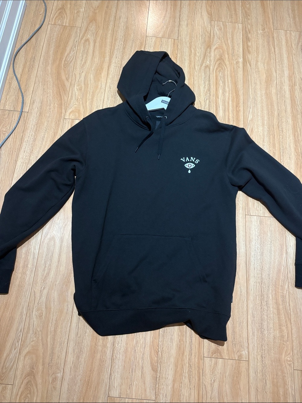 Vans Black Pullover Hoodie with Small Chest Logo